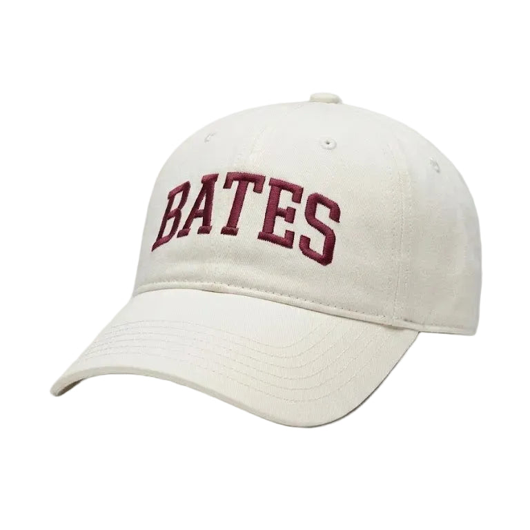 White BATES Sportsman Cap - Maroon Arch