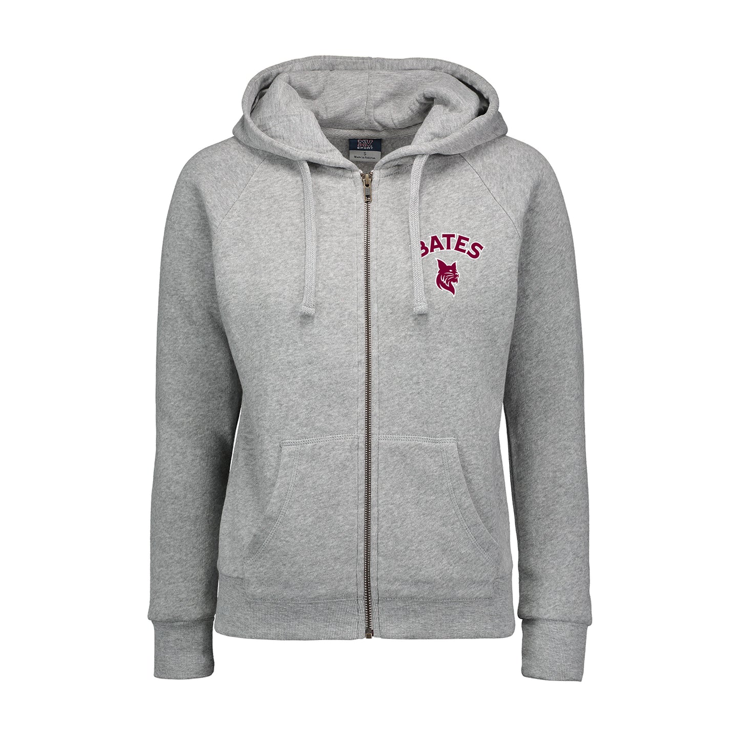Women's Full-Zip Heather Grey Angel Fleece Hoodie