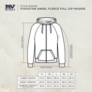 Women's Full-Zip Heather Grey Angel Fleece Hoodie Sweatshirt from MV Sport