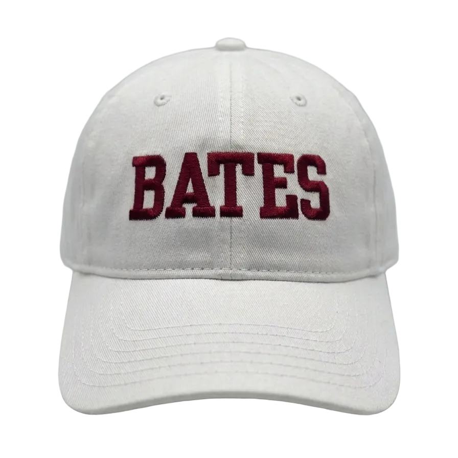 White BATES Sportsman Cap (2 Text Colors)