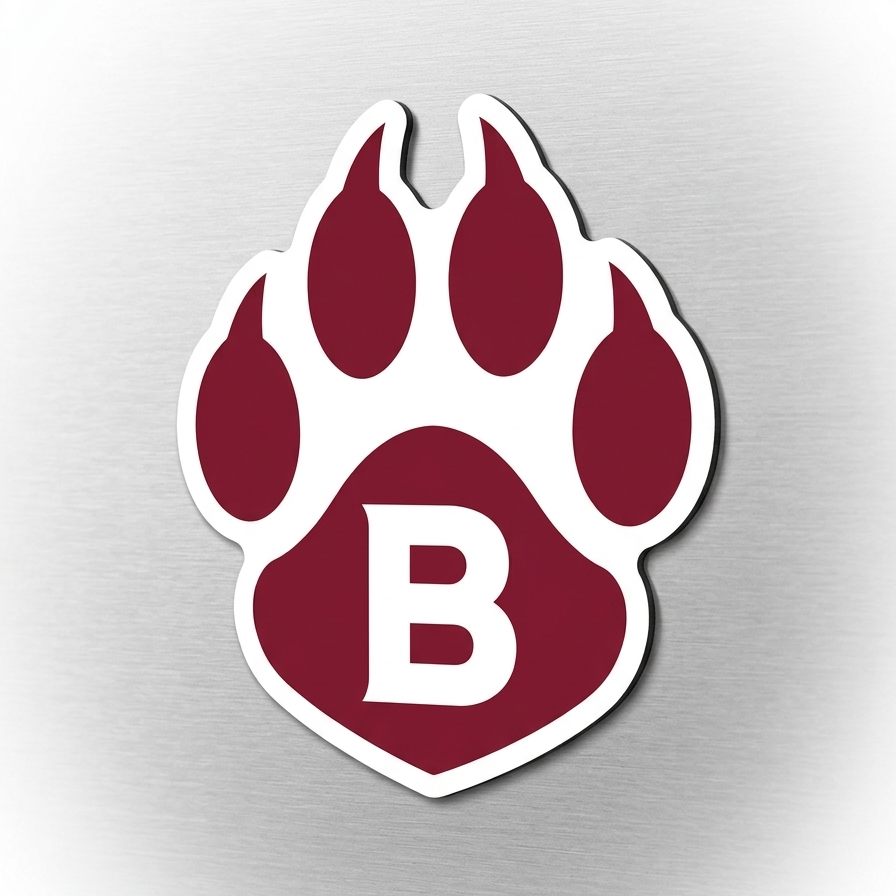 B Paw Print Magnet