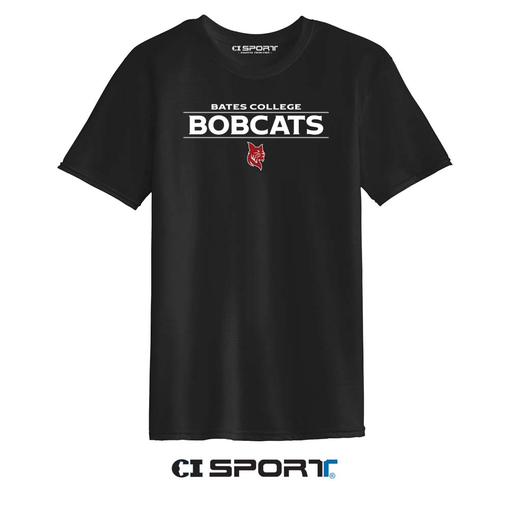 Bates College BOBCATS Black Tri-Blend Tee
