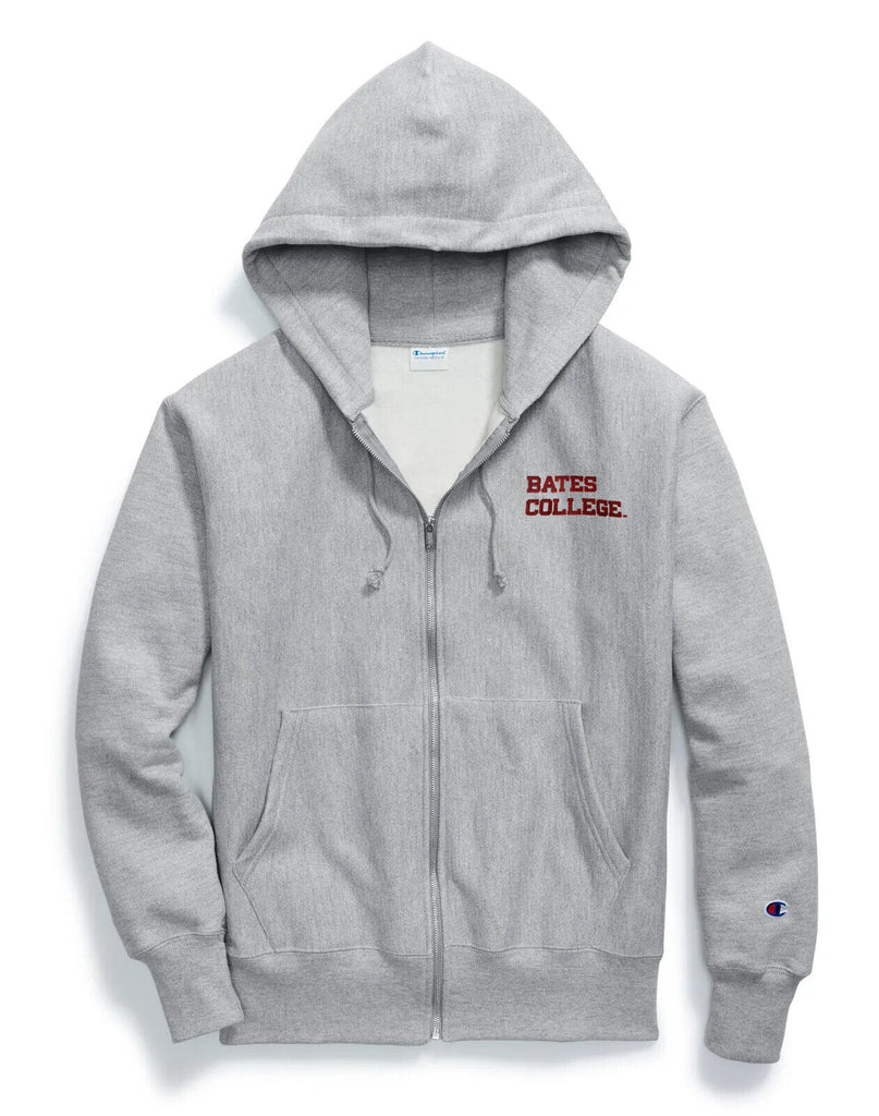 Champion Full-Zip Reverse Weave BATES COLLEGE Hooded Sweatshirt