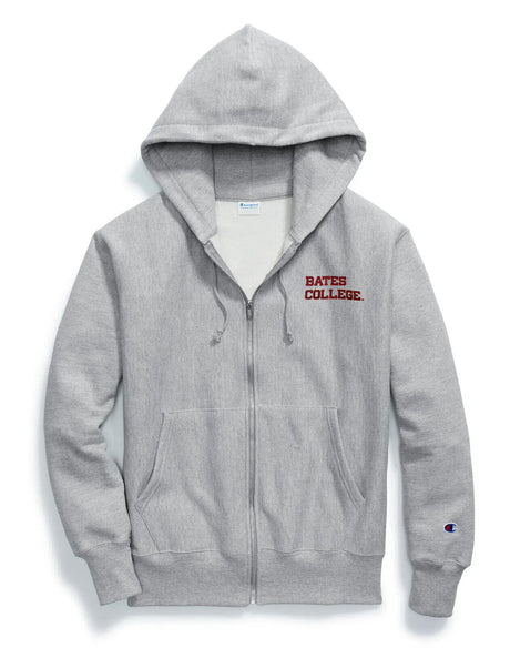 Champion Full-Zip Reverse Weave BATES COLLEGE Hooded Sweatshirt