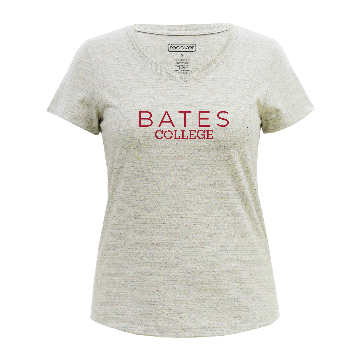 Women's Oxford Gray Eco Recovery BATES COLLEGE Tee from Boxercraft