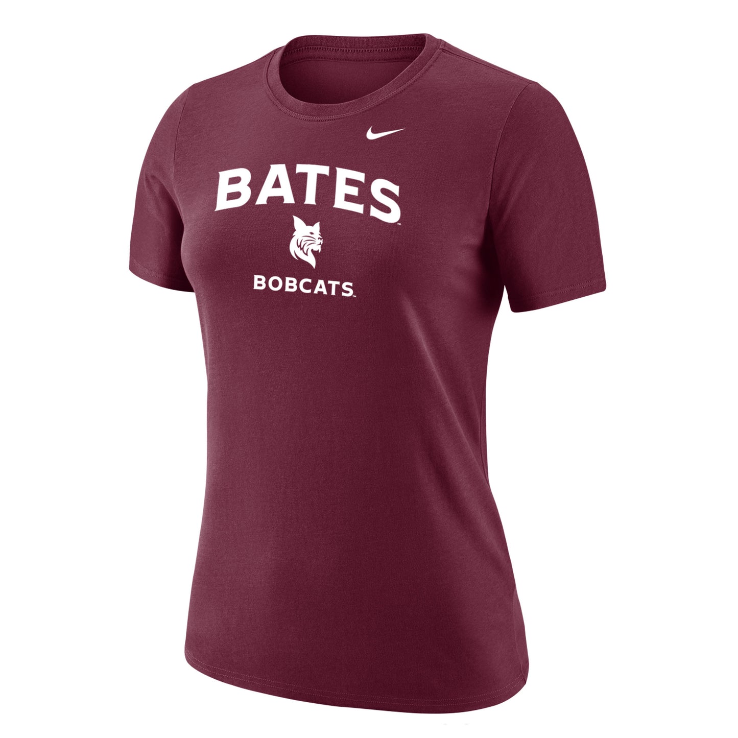 Women's Maroon Cotton Core Tee from Nike