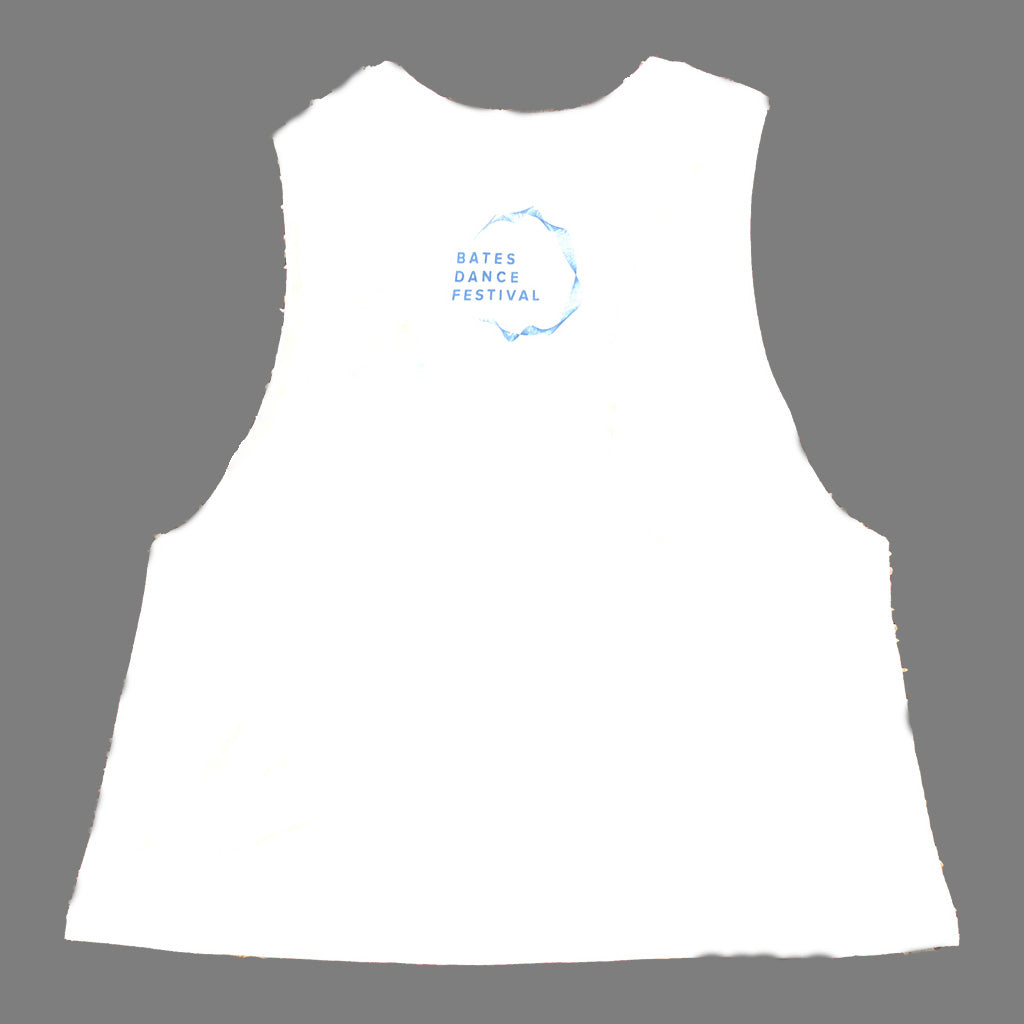 Bates Dance Festival White Tank Top Rainbow Lettering