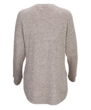 Women's Espresso Heather Oversized Cuddle Crew from Boxercraft