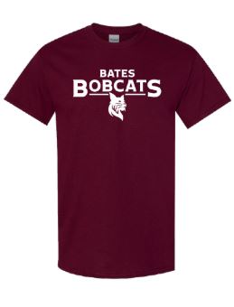 Maroon BATES BOBCATS Tee from MSP Eighty8