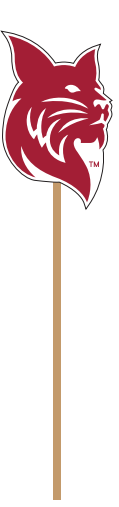 Bobcat Logo on a Stick