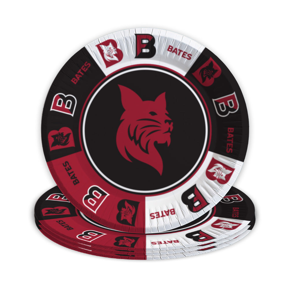 Bates Logo 10” Melamine Plates, Pack of 4