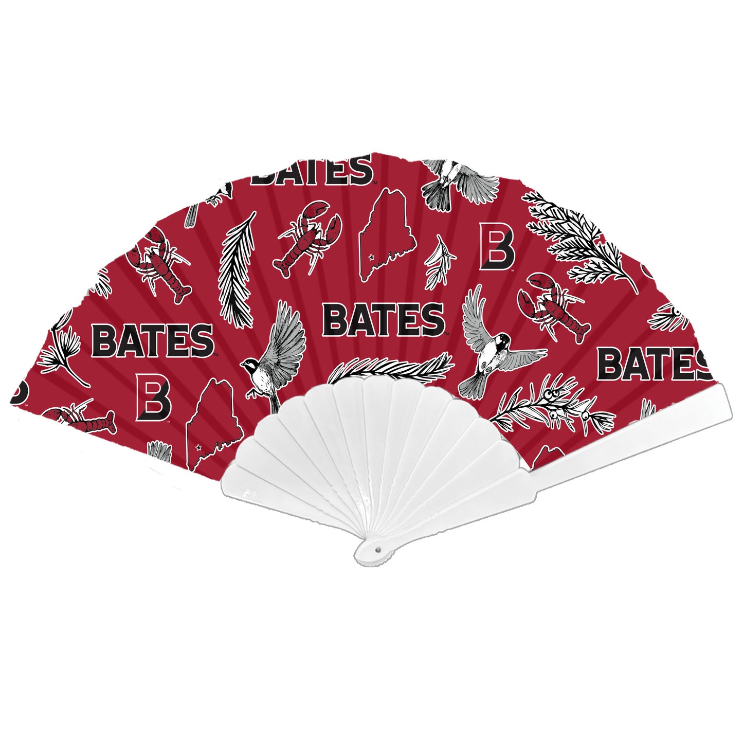 Folding Plastic Hand Fan, Maine