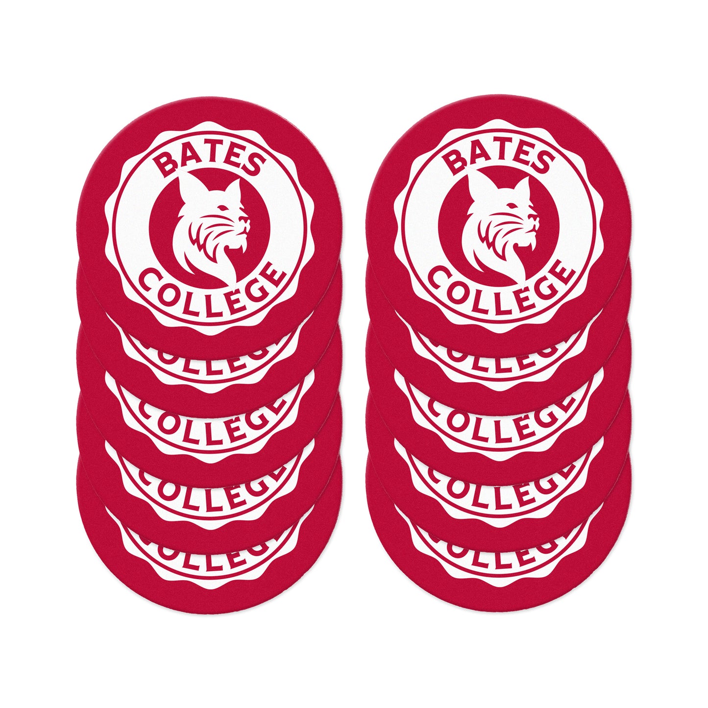 BATES COLLEGE and Bobcat Coasters 10 Pack