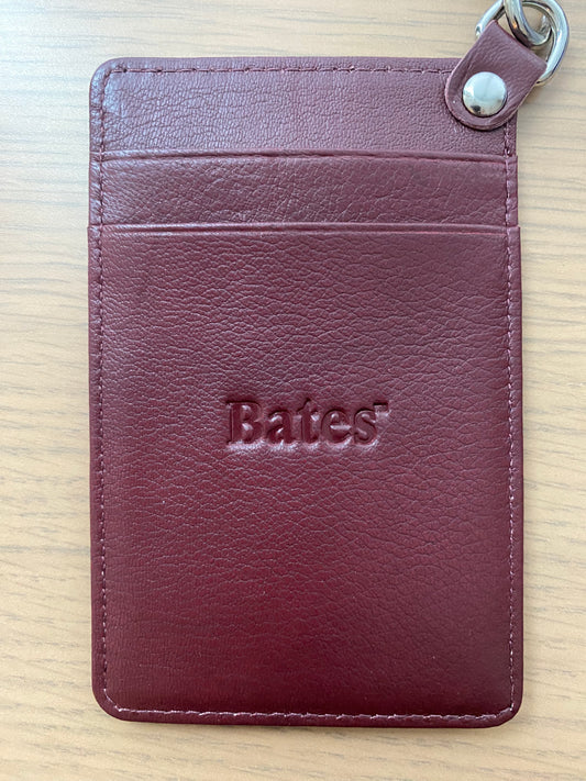 Maroon ID Holder with Lanyard, Bates