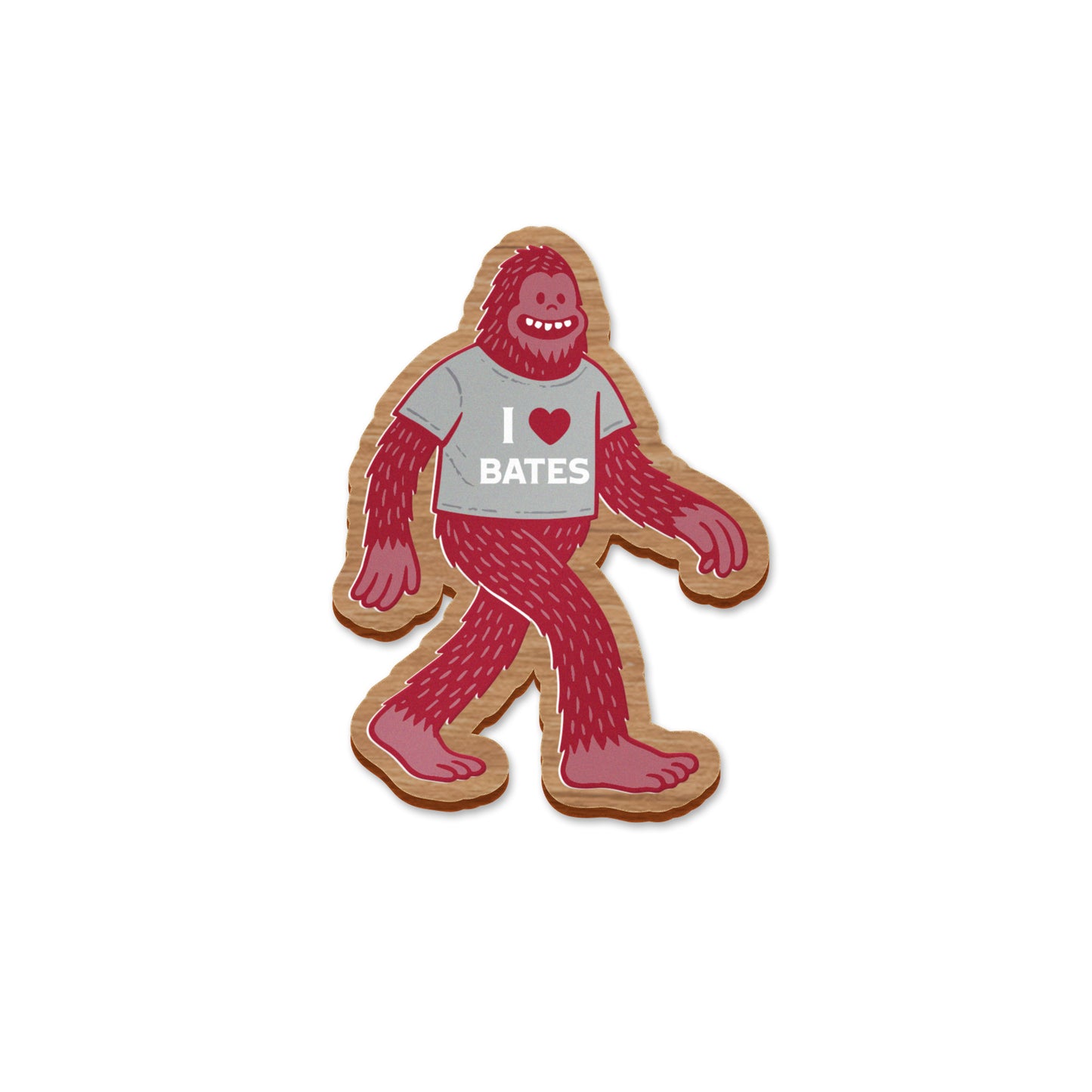 Yeti I Love Bates Lapel Pin