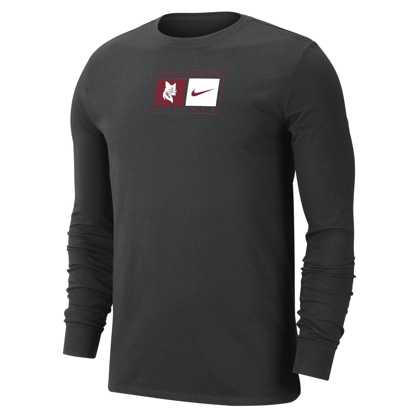 Black long-sleeve shirt with a Bates and Nike logo on the chest against a white background