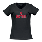 Women's Black V-Neck Tee from Boxercraft