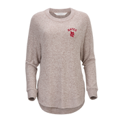 Women's Espresso Heather Oversized Cuddle Crew from Boxercraft