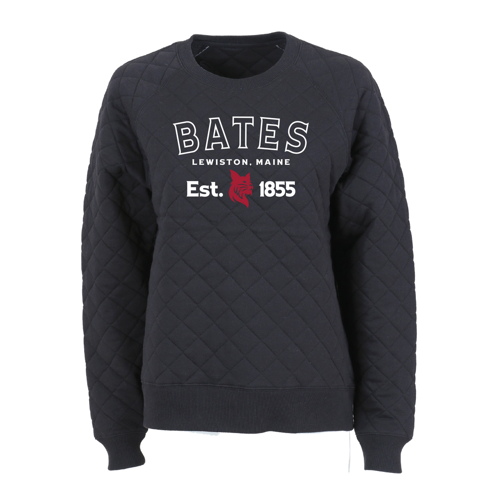 Women's Black Quilted Crewneck from Boxercraft