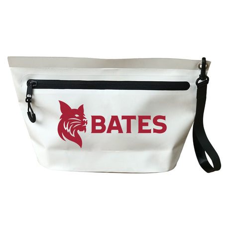 Zipper Pool Pouch with Bobcat Icon and BATES Word Text