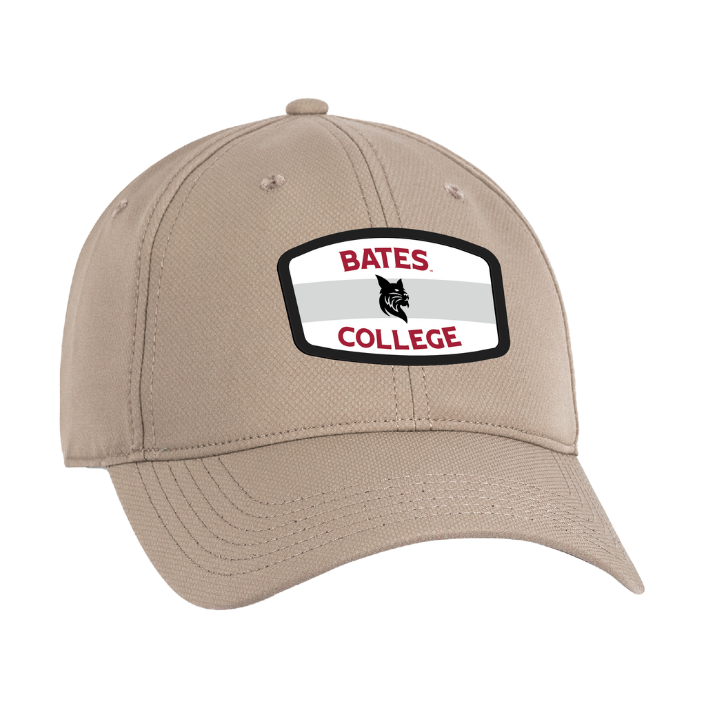 Khaki BATES COLLEGE & Bobcat Patch Cap from AHEAD