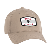Khaki BATES COLLEGE & Bobcat Patch Cap from AHEAD