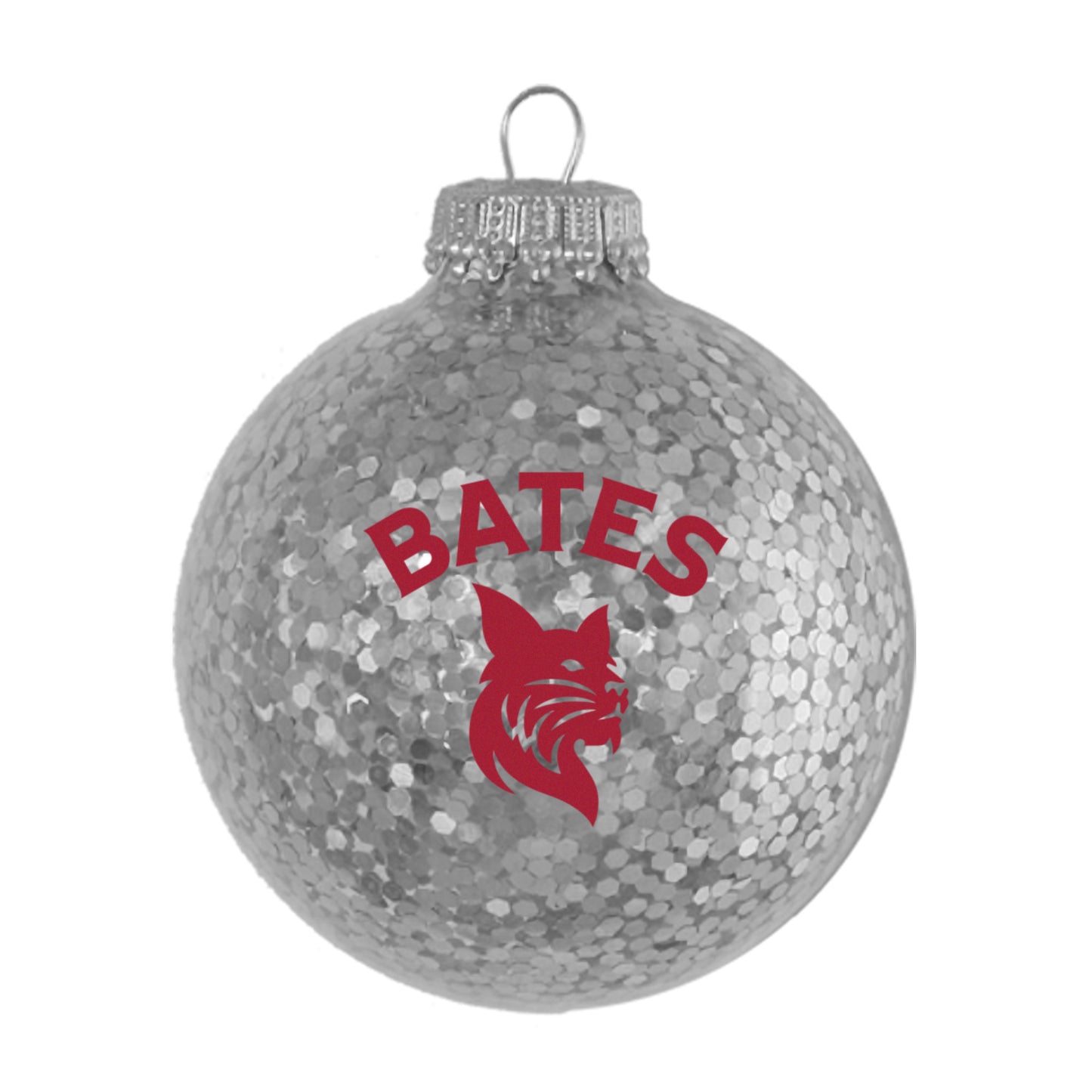 Sparkle Glass Ball Ornament - Bates over Bobcat
