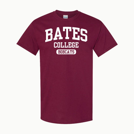 Garnet BATES COLLEGE BOBCATS Tee from MSP Eighty8