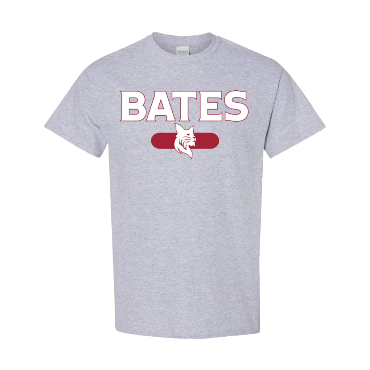 Grey BATES with Bobcat Logo Tee