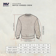 Charcoal BATES Bryce Corded Crewneck from MV Sport