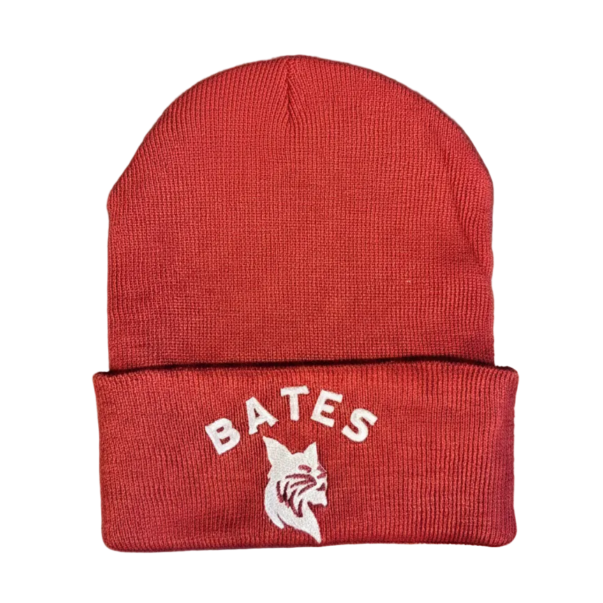 Infant "Tiny Fan" Knit Beanie – Garnet