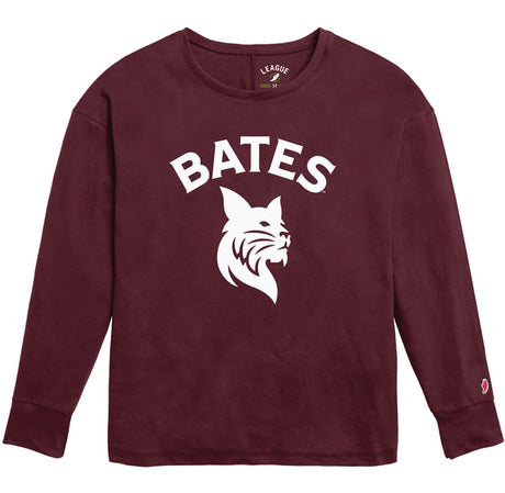 League Classic Re-Spin Long Sleeve BATES Bobcat  Women's Tee