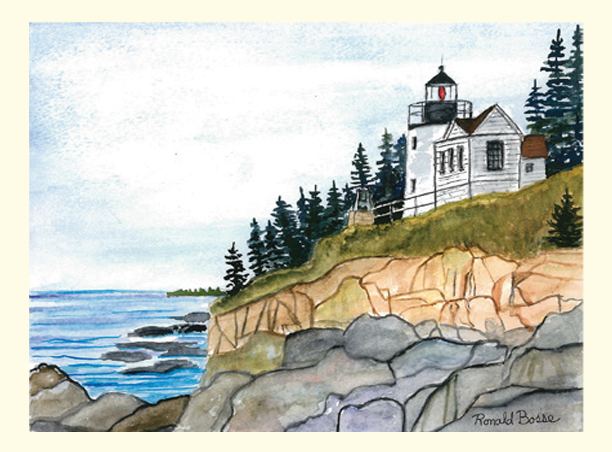 Single Bass Harbor Head Lighthouse Card