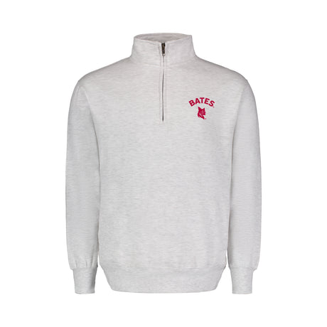 MV Sport Fundamental 1/4 Zip with BATES & Bobcat Logo - Ash/Grey