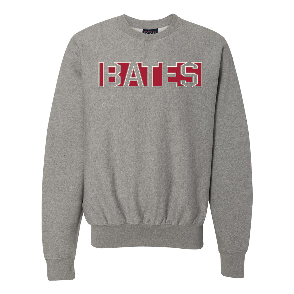 Graphite Crewneck Sweatshirt - BATES Aztec Style Wordmark