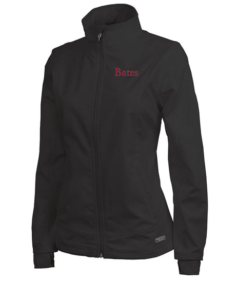 Women's Full Zip Black Axis Soft Shell Jacket from Charles RIver