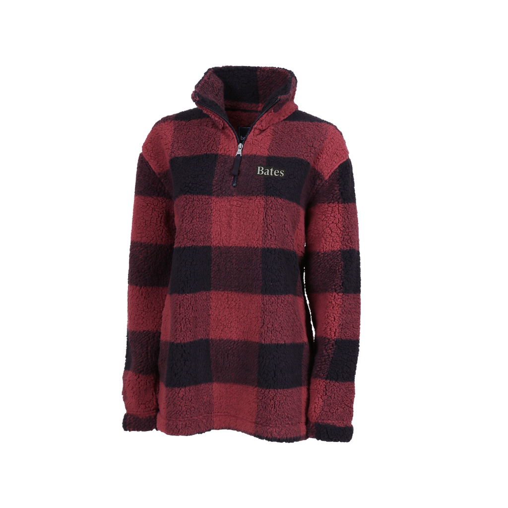 Boxercraft Garnet/Black Plaid Sherpa 1/4 Zip