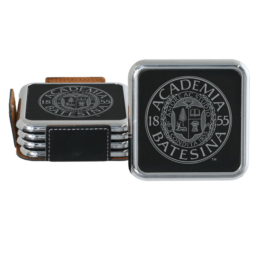 Coaster set with Bates Academic Seal