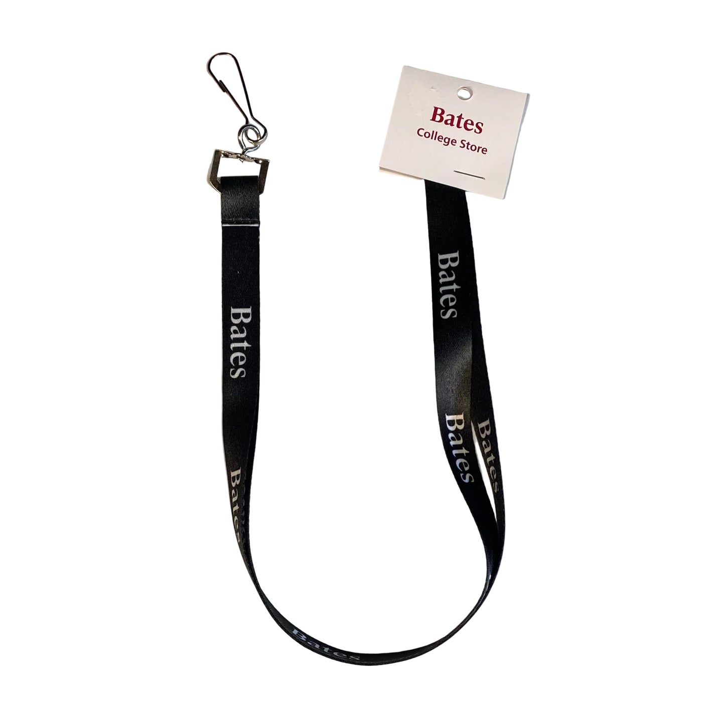 Black Lanyard with White Bates Wordmark