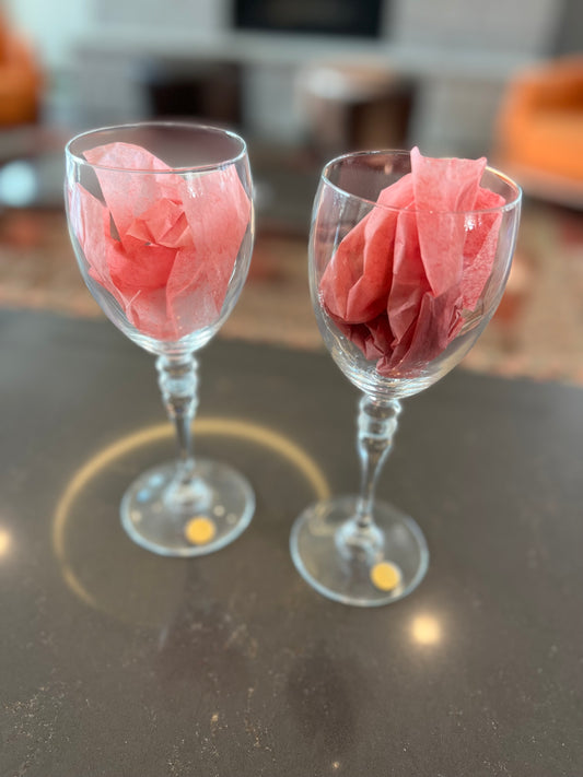 Gold Bates Academia Seal Wine Glass Set