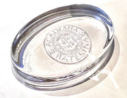Bates Seal Glass Paperweight