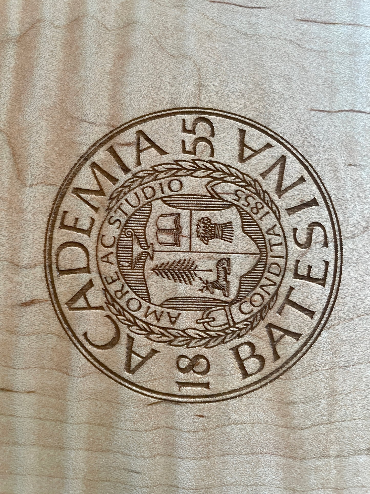 Curly Maple Serving Board with Bates Seal