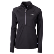 Women's 1/2 Zip Black Eco Knit Stretch Recycled Pullover from Cutter & Buck