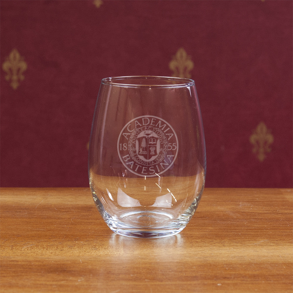 15 oz. Bates Academia Seal Stemless Wine Glass