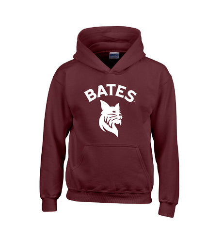 MSP Youth Maroon Hoodie with BATES & Bobcat Icon