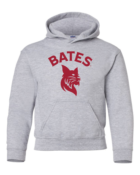 MSP Youth Grey Hoodie with BATES & Bobcat Icon