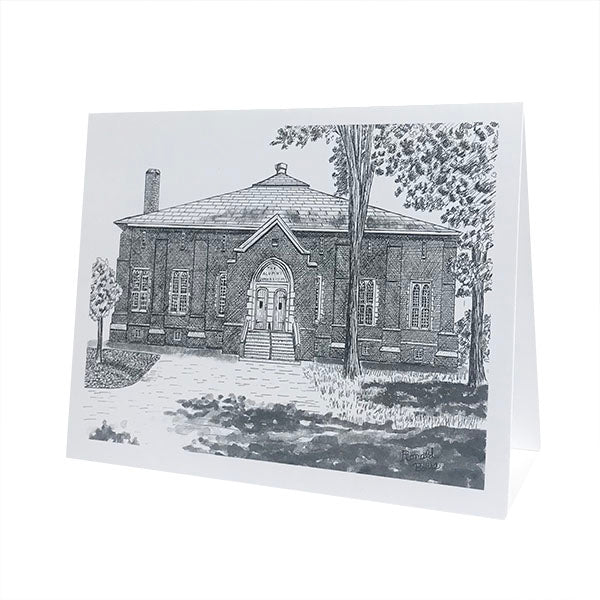 Single Alumni Gymnasium in Pen & Ink Card