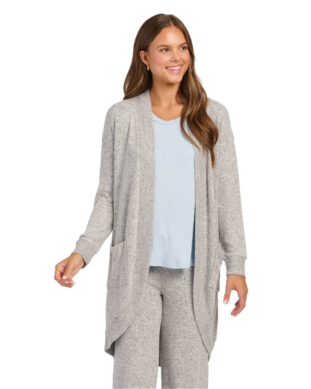Women's Heather Cuddle Cardigan from Boxercraft