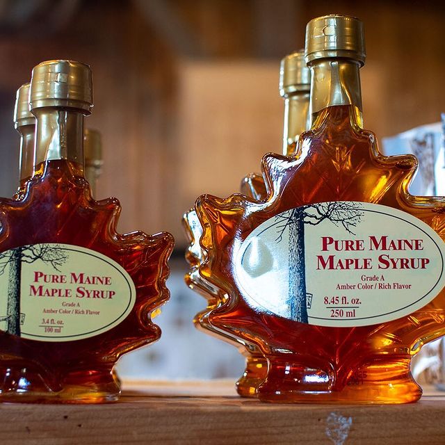 Maine Maple Syrup in 100ml Maple Leaf Bottle