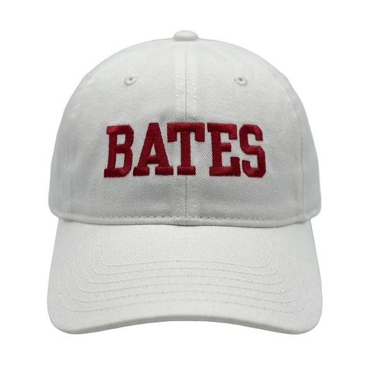 White BATES Sportsman Cap (2 Text Colors)
